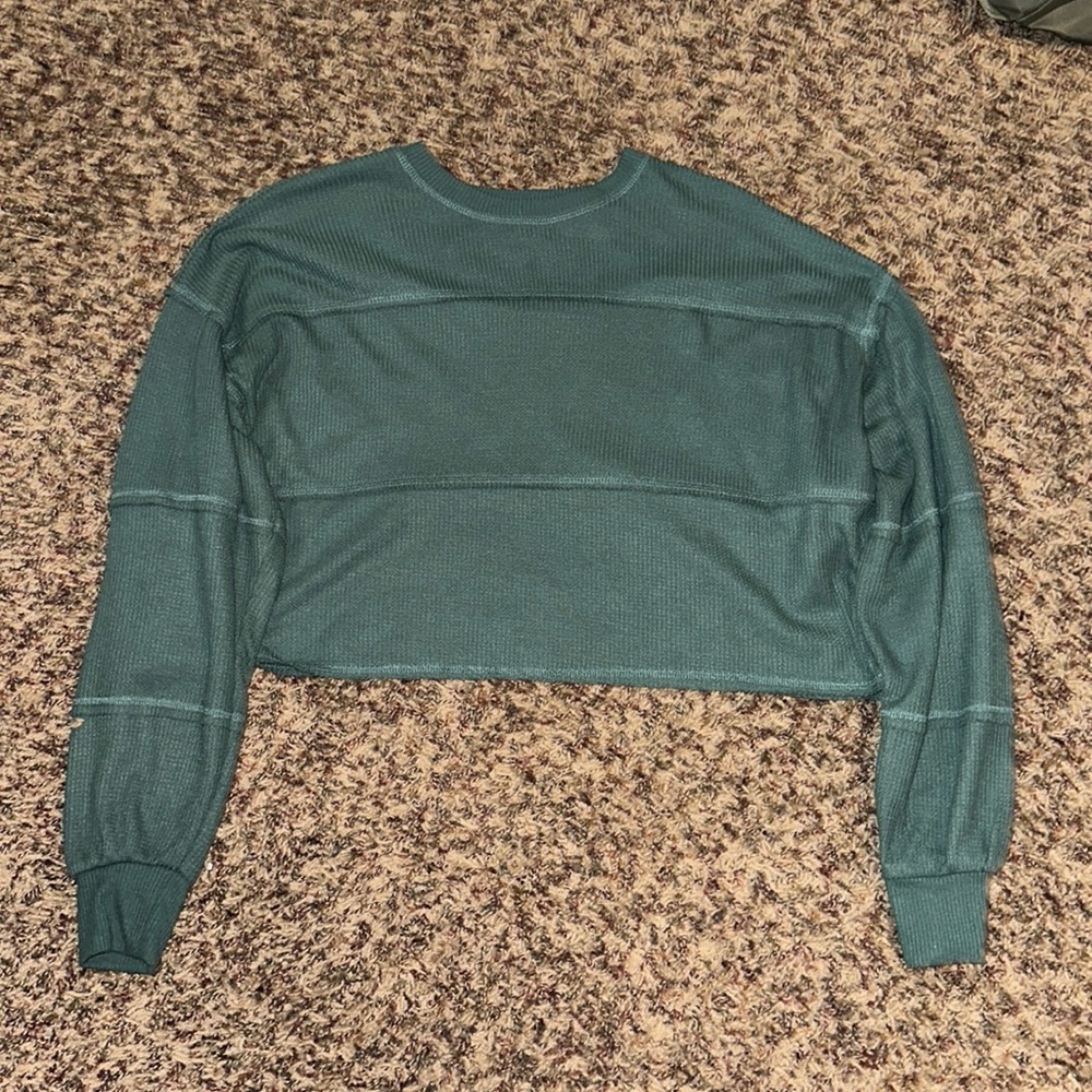 Holistic cropped waffle long sleeve size XS